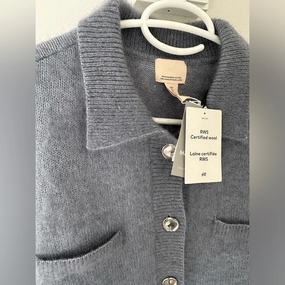 Mohair-blend Cardigan with Collar H&M, NWT